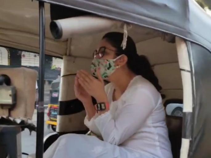 Tv Actress Ridhima Pandit Auto Ride In Mumbai Video Goes Viral On Social Media | रिक्षातून फिरताना दिसली ही लोकप्रिय अभिनेत्री, कोणाला कळू नये म्हणून देसी अंदाजात फिरत होती