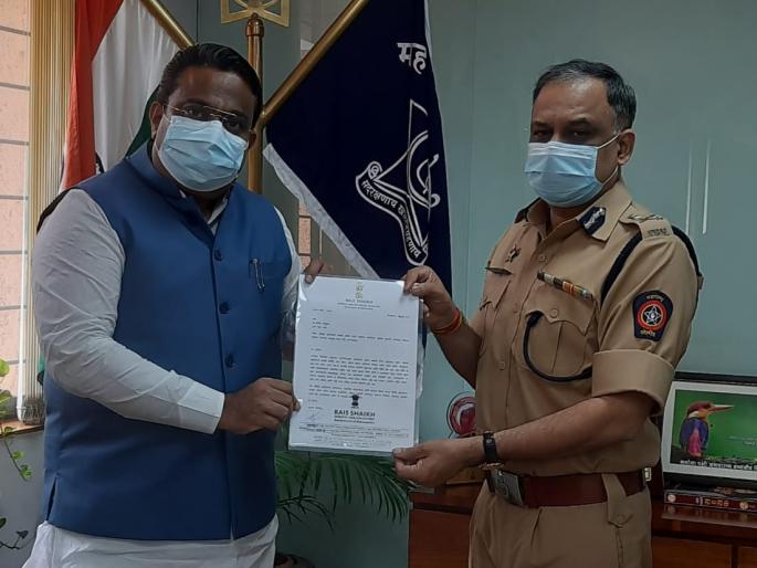 Traffic jams in Bhiwandi, drug selling problems; so Raees Sheikh meet to Thane Police Commissioner | भिवंडीतील वाहतूक कोंडी, ड्रग्स विक्रीची समस्येपायी आ. रईस शेख यांनी घेतली ठाणे पोलिस आयुक्तांची भेट