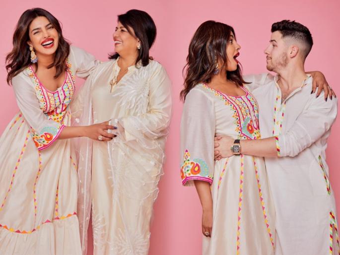 Priyanka chopra mother madhu chopra got uncomfortable during the first meeting with nick jonas | निक जोनसला पहिल्यांदा नाईट ड्रेसमध्ये भेटल्या होत्या मधु चोप्रा, समोर जावयला बघून झाली होती अशी अवस्था Priyanka chopra mother madhu chopra got uncomfortable during the first meeting with nick jonas | निक जोनसला पहिल्यांदा नाईट ड्रेसमध्ये भेटल्या होत्या मधु चोप्रा, समोर जावयला बघून झाली होती अशी अवस्था