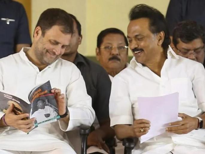 Tamil Nadu Assembly Elections 2021 : Rahul Gandhi should implement Tamil Nadu pattern against BJP, Stalin's advice | राहुल गांधींनी भाजपविरुद्ध तमिळनाडू पॅटर्न राबवावा, स्टॅलिन यांचा सल्ला Tamil Nadu Assembly Elections 2021 : Rahul Gandhi should implement Tamil Nadu pattern against BJP, Stalin's advice | राहुल गांधींनी भाजपविरुद्ध तमिळनाडू पॅटर्न राबवावा, स्टॅलिन यांचा सल्ला