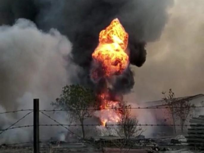 Fire in Sinnar's Ratan India Company, fortunately no casualties | सिन्नरच्या रतन इंडिया कंपनीत आग, सुदैवाने जीवितहानी नाही