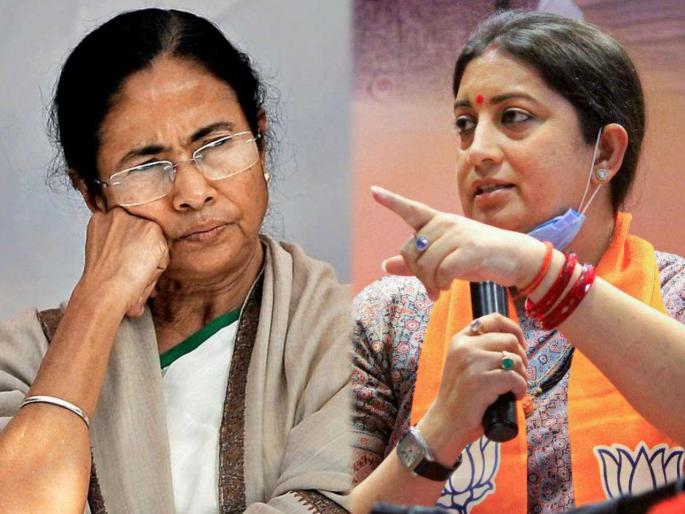 BJP Smriti Irani attacked Mamata Banerjee on blaming modi and shah for corona pandemic | "कोरोना संसर्गासाठी मोदी-शहांना जबाबदार ठरवणं ममतांचे 'संस्कार'"; स्मृती इराणी संतापल्या