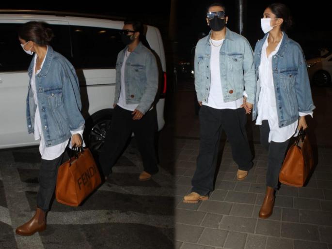 Deepika padukone and ranveer singh spotted mumbai airport before corona curfew begins | ‘लॉकडाऊन’ होण्यापूर्वीच दीपिका आणि रणवीरने सोडली मुंबई, एअरपोर्टवर झाले स्पॉट Deepika padukone and ranveer singh spotted mumbai airport before corona curfew begins | ‘लॉकडाऊन’ होण्यापूर्वीच दीपिका आणि रणवीरने सोडली मुंबई, एअरपोर्टवर झाले स्पॉट