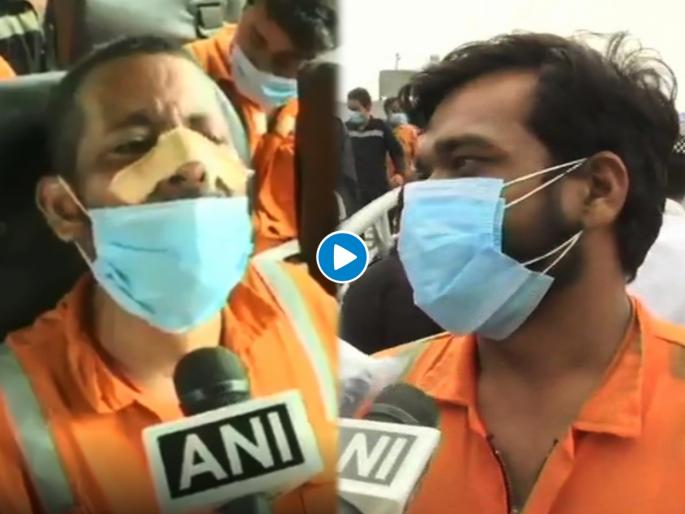 Cyclone Tauktae: crew member of sinking Barge P305 ONGC breaks down Indian Navy's rescue operations | Cyclone Tauktae: 11 तास समुद्राच्या पाण्यात, नौदलामुळे आम्ही जिवंत!; ONGC कामगार ढसाढसा रडला Cyclone Tauktae: crew member of sinking Barge P305 ONGC breaks down Indian Navy's rescue operations | Cyclone Tauktae: 11 तास समुद्राच्या पाण्यात, नौदलामुळे आम्ही जिवंत!; ONGC कामगार ढसाढसा रडला
