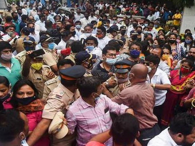 ... So We marched on Sena Bhavan against that front article; The BJP stated the exact reason | ...म्हणून त्या अग्रलेखाविरोधात सेनाभवनावर मोर्चा काढला; भाजपानं सांगितलं नेमकं कारण ... So We marched on Sena Bhavan against that front article; The BJP stated the exact reason | ...म्हणून त्या अग्रलेखाविरोधात सेनाभवनावर मोर्चा काढला; भाजपानं सांगितलं नेमकं कारण