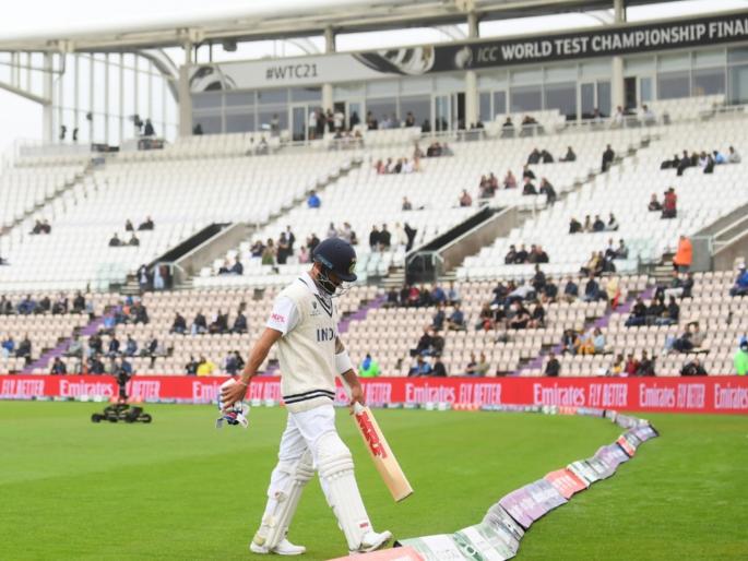 WTC final 2021 Ind vs NZ Test : Kyle Jamieson gets Virat Kohli for the second time & now removes Cheteshwar Pujara | WTC Final 2021 IND vs NZ : RCBच्या भीडूनं विराट कोहलीचा गेम केला; IPLच्या नेट्समध्ये ठरला होता प्लान अन्...