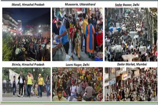 Coronavirus: Coronavirus decreases, insecurity increases, showing six photos, central government warns of tight restrictions again | Coronavirus: कोरोना घटला, बेफिकीरपणा वाढला, सहा फोटो दाखवत केंद्र सरकारने पुन्हा कडक निर्बंध लावण्याचा इशारा दिला 