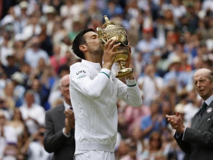 Wimbledon 2021:Novak Djokovic Wins 20th Grand Slam With Sixth Wimbledon | नोव्हाक जोकोविकचा विम्बल्डन विजेतेपदांचा षटकार; फेडरर, नडालच्या त्या विक्रमाशी साधली बरोबरी Wimbledon 2021:Novak Djokovic Wins 20th Grand Slam With Sixth Wimbledon | नोव्हाक जोकोविकचा विम्बल्डन विजेतेपदांचा षटकार; फेडरर, नडालच्या त्या विक्रमाशी साधली बरोबरी