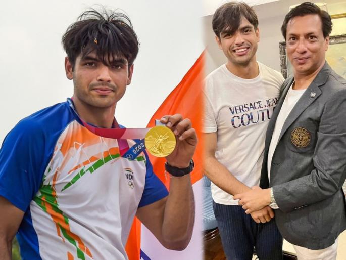 Madhur Bhandarkar asks gold-medalist Neeraj Chopra about his interest in acting, he reply... | 'गोल्डन बॉय' नीरज चोप्रा बॉलिवूडमध्ये करणार पदार्पण?, मधुर भंडारकर यांच्या भेटीनंतर चर्चांना उधाण Madhur Bhandarkar asks gold-medalist Neeraj Chopra about his interest in acting, he reply... | 'गोल्डन बॉय' नीरज चोप्रा बॉलिवूडमध्ये करणार पदार्पण?, मधुर भंडारकर यांच्या भेटीनंतर चर्चांना उधाण