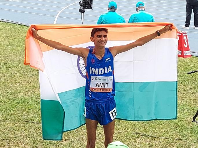 Amit Khatri WINS SILVER medal in 10,000m Race Walk event of World Athletics U20 Championships at Nairobi | हिमा दास, नीरज चोप्रा यांच्या पावलावर पाऊल; भारताच्या अमित खत्रीनं पटकावलं जागतिक स्पर्धेत ऐतिहासिक पदक! Amit Khatri WINS SILVER medal in 10,000m Race Walk event of World Athletics U20 Championships at Nairobi | हिमा दास, नीरज चोप्रा यांच्या पावलावर पाऊल; भारताच्या अमित खत्रीनं पटकावलं जागतिक स्पर्धेत ऐतिहासिक पदक!