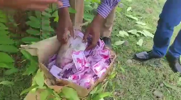 Bundles of notes on the railway tracks, the cost of Rs 500-2000 notes, the staff was shocked to see | रेल्वे रुळावर नोटांची बंडले, ५००-२००० रुपयांच्या नोटांचा खच, पाहून कर्मचाऱ्यांनाही बसला धक्का, आणि मग... Bundles of notes on the railway tracks, the cost of Rs 500-2000 notes, the staff was shocked to see | रेल्वे रुळावर नोटांची बंडले, ५००-२००० रुपयांच्या नोटांचा खच, पाहून कर्मचाऱ्यांनाही बसला धक्का, आणि मग...