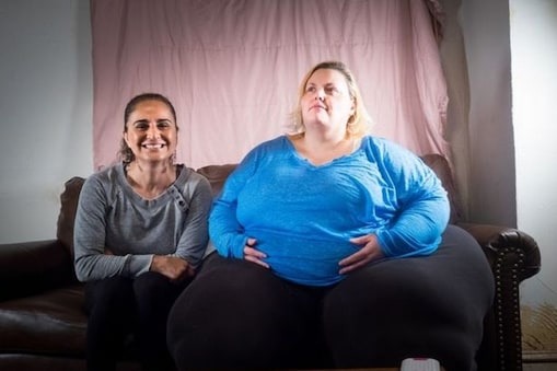 Weighing in at 250 kg, she still struggles to gain weight, eating as much as she can to gain weight | अजबच! २५० किलो वजन, तरीही ती अजून लठ्ठ होण्यासाठी प्रयत्नशील, वजन वाढवण्यासाठी करते एवढं भोजन 