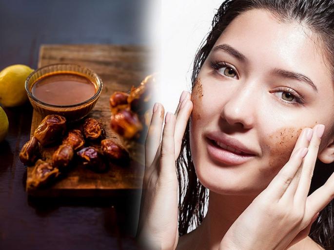 Dates Face pack: The Secret to Glowing Skin! Don't just eat dates, apply it on your face too ... | खजूर फेसपॅक: ग्लोईंग त्वचेचं सिक्रेट! खजूर नुसते खाऊ नका, चेहऱ्यालाही लावा...