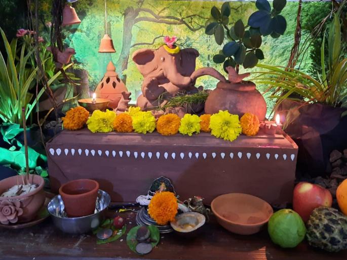 my nature, my bappa Unique concept of Jadhav family Dombivali in ganeshotsav | माझी वसुंधरा, माझा निसर्ग, माझा बाप्पा! डोंबिवलीतील जाधव कुटुंबियांची अनोखी संकल्पना my nature, my bappa Unique concept of Jadhav family Dombivali in ganeshotsav | माझी वसुंधरा, माझा निसर्ग, माझा बाप्पा! डोंबिवलीतील जाधव कुटुंबियांची अनोखी संकल्पना