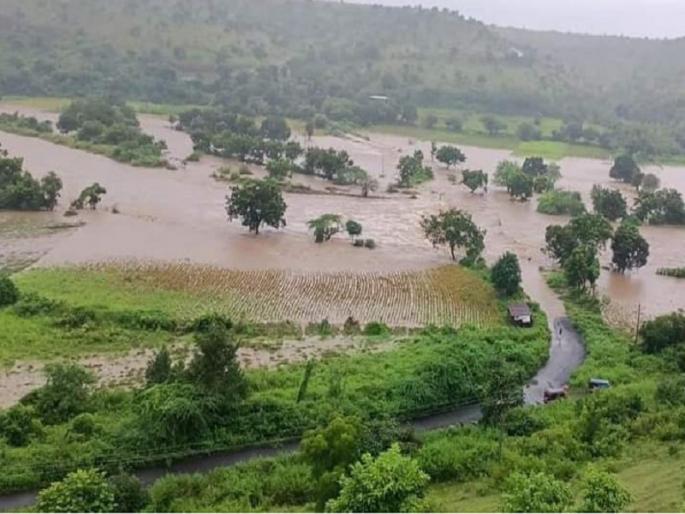 Floodwaters inundated Wantakali, and farmers spent the night on tamarind trees | वानटाकळीत पुराचे पाणी घुसले,शेतकऱ्यांनी चिंचेच्या झाडावर रात्र काढली Floodwaters inundated Wantakali, and farmers spent the night on tamarind trees | वानटाकळीत पुराचे पाणी घुसले,शेतकऱ्यांनी चिंचेच्या झाडावर रात्र काढली