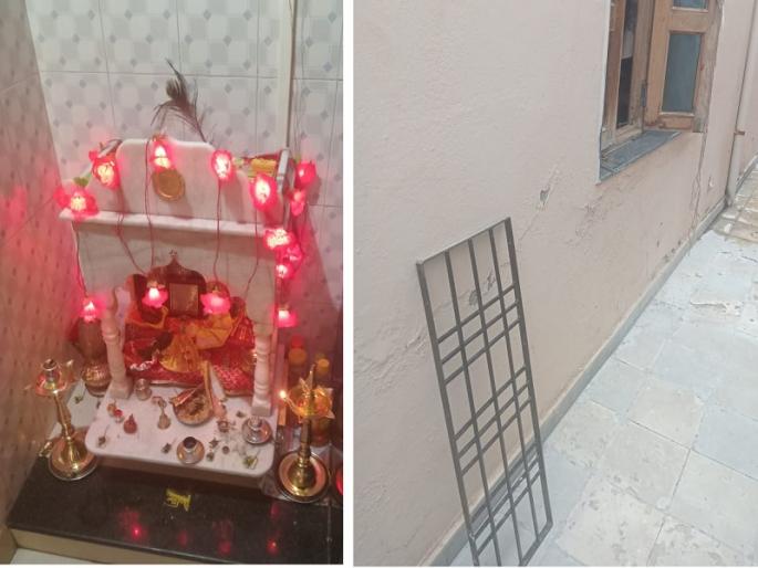 God is gone! The thieves broke through the window and entered, taking 5 silver idols as soon as the owner woke up | देव गेले चोरीला ! खिडकी तोडून चोरटे आत आले, मालकाला जाग येताच चांदीच्या ५ मुर्त्या घेऊन पळाले