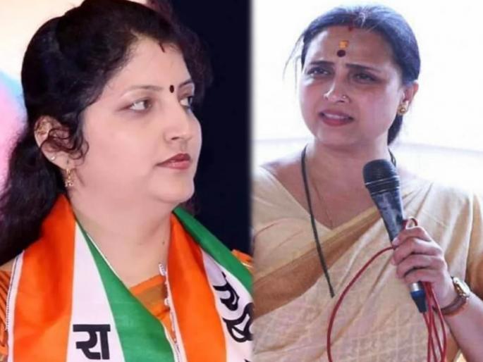 BJP Chitra Wagh Slams Rupali Chakankar Over State Women Commission | "राज्य महिला आयोगाच्या अध्यक्षपदी रावणाला मदत करणारी 'शुर्पणखा' बसवू नका" BJP Chitra Wagh Slams Rupali Chakankar Over State Women Commission | "राज्य महिला आयोगाच्या अध्यक्षपदी रावणाला मदत करणारी 'शुर्पणखा' बसवू नका"