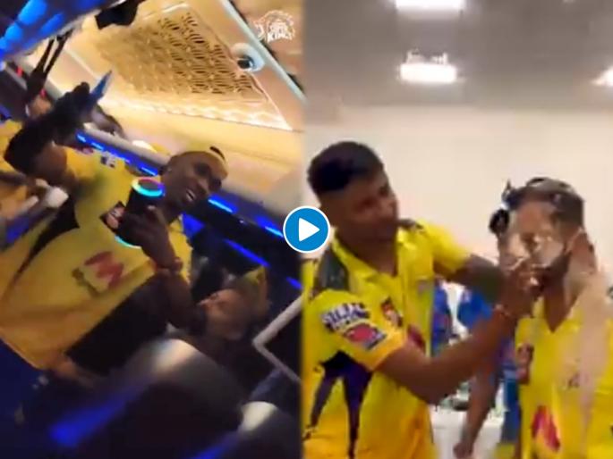 After CSK’s amazing win, check how team celebrated whole night and birthday boy Shardul Thakur became target for everyone, see Pics and Videos   | Video : CSKची रात्रभर सुरू होती पार्टी; शार्दूल ठाकूर होता सर्वांचा टार्गेट, DJ Bravoचं सुरेल गाणं अन् बरंच काही!