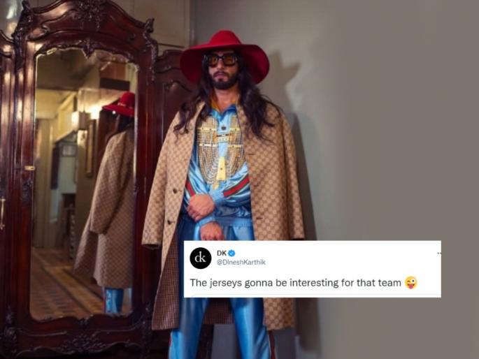 IPL 2022 : Dinesh Karthik feels the jerseys of Ranveer Singh and Deepika Padukone’s IPL team would be very interesting | IPL 2022 : Ranveer Singhनं संघ खरेदी केल्यास असेल भन्नाट जर्सी; KKRच्या दिनेश कार्तिकनं घेतली फिरकी