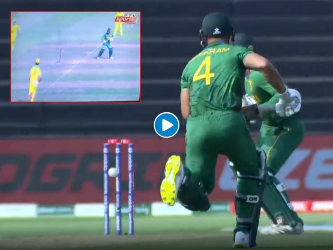 ICC T20 World Cup 2021 Aus vs SA Live updates : Quinton de Kock got out in an unwanted fashion, Watch Video | T20 World Cup 2021 Aus vs SA Live Score: असं बाद होणं कुणाच्याही वाट्याला नको येऊदे!; Quinton de Kock ची विकेट पाहून तुम्हालाही असंच वाटेल, Video