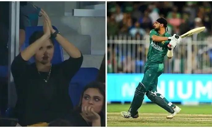 ICC T20 World Cup 2021: 54 off 6,6,6,6,6,6,18 balls; Sania Mirza's reaction after Shoaib Malik's stormy performance went viral | ICC T20 World Cup 2021, PAK Vs SCO : ६,६,६,६,६,६, १८ चेंडूत ५४ धावा; शोएब मलिकच्या तुफानी खेळीनंतर सानिया मिर्झाची प्रतिक्रिया झाली व्हायरल