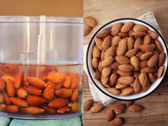 what type of almonds good for health roasted, soaked or dry | बदाम कसे खावेत? भाजलेले, सुके की भिजवलेले? जाणून घ्या कोणते बदाम शरीरासाठी फायदेशीर... what type of almonds good for health roasted, soaked or dry | बदाम कसे खावेत? भाजलेले, सुके की भिजवलेले? जाणून घ्या कोणते बदाम शरीरासाठी फायदेशीर...