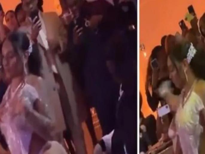 The dance performed by the bride at the wedding reception, the husband was embarrassed, people said, | लग्नाच्या रिसेप्शनमध्ये नववधूने केला असा डान्स, नवरा लाजून चूर, लोक म्हणाले, ‘अश्लील’ The dance performed by the bride at the wedding reception, the husband was embarrassed, people said, | लग्नाच्या रिसेप्शनमध्ये नववधूने केला असा डान्स, नवरा लाजून चूर, लोक म्हणाले, ‘अश्लील’