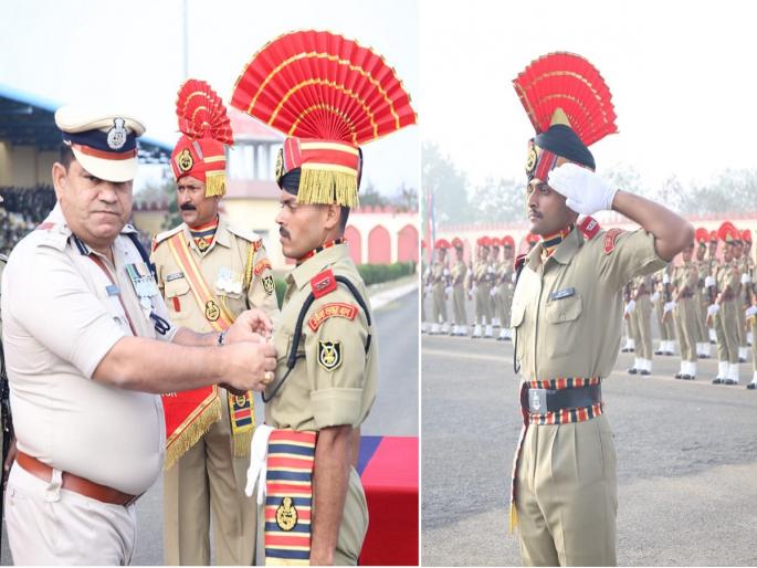 Passing out Ceremony of 147 Border Security Force Jawan in Latur; Oath of allegiance taken in a grand ceremony | सीमा सुरक्षा दलातील १४७ जवानांचा दीक्षा समारंभ; शानदार सोहळ्यात घेतली देशसेवेची शपथ Passing out Ceremony of 147 Border Security Force Jawan in Latur; Oath of allegiance taken in a grand ceremony | सीमा सुरक्षा दलातील १४७ जवानांचा दीक्षा समारंभ; शानदार सोहळ्यात घेतली देशसेवेची शपथ