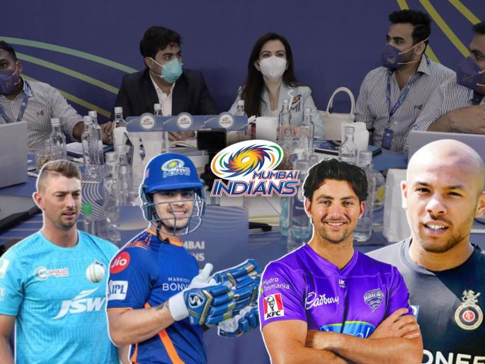 IPL 2022  Mega Auction : Complete List Of Players Roped In By Mumbai Indians For IPL 2022 | Mumbai Indians Full Squad, IPL 2022: मुंबई इंडियन्सनं जबरदस्त संघ बांधला! संपूर्ण संघ जाणून घ्या एका क्लिकवर...