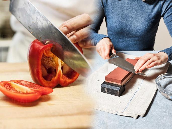 Home Hacks for sharpening your knife, 3 simple home remedies | Home Hacks : चक्कू छुरिया तेज करा लो.. ते ही घरच्याघरी चकटफू! ३ प्रकारे चाकूला लावा धार