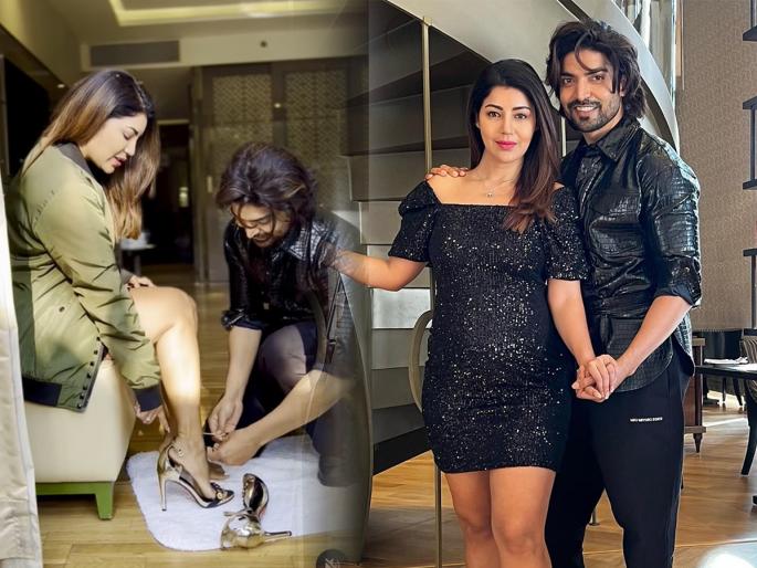 Romantic video of Gurmeet Choudhary and Debina Bonnerjee.. Netizens said a husband should be like Gurmeet | गरोदर बायकोसाठी गुरमित चौधरीने केलं असं काही, नेटिझन्स म्हणाले याला म्हणतात नवरा!