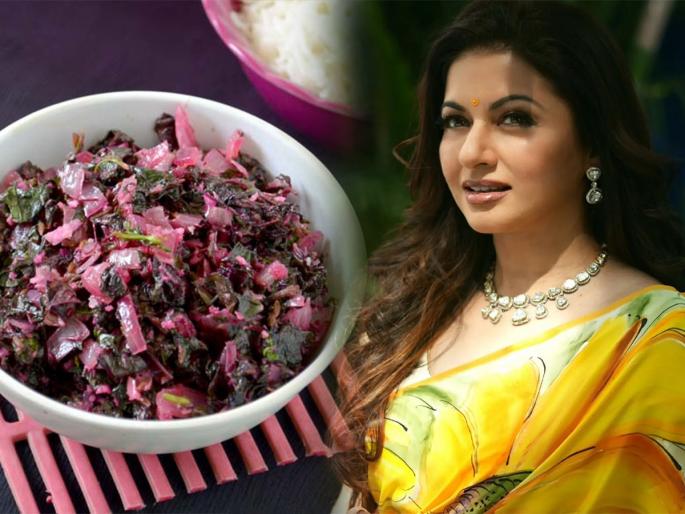 How to make 'tambda maath' sabji, perfect recipe of vegetable tambda or lal math shared by actress Bhagyashree | रोजच्या जेवणात भरपूर फायबर हवं, खा पारंपरिक लाल माठाची भाजी! बघा, खास रेसिपी 
