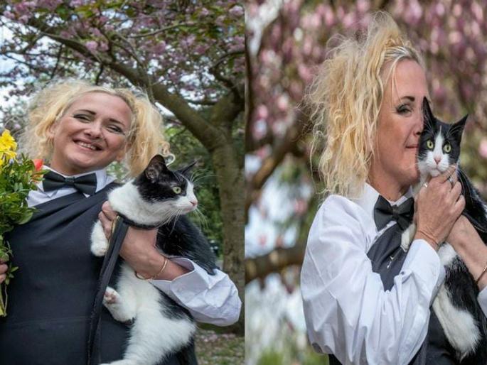 woman marries with beloved pet cat so landlords can not force leave the animal | ऐकावं ते नवलच! 'ती' चक्क मांजरीच्या प्रेमात पडली अन् लग्नगाठही बांधली, कारण ऐकून व्हाल हैराण woman marries with beloved pet cat so landlords can not force leave the animal | ऐकावं ते नवलच! 'ती' चक्क मांजरीच्या प्रेमात पडली अन् लग्नगाठही बांधली, कारण ऐकून व्हाल हैराण