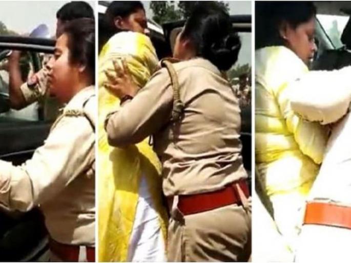 High voltage drama of drunken female officer, rude behavior with police | दारूच्या नशेत महिला अधिकाऱ्याचा हाय व्होल्टेज ड्रामा, पोलिसांसोबत असभ्य वर्तन High voltage drama of drunken female officer, rude behavior with police | दारूच्या नशेत महिला अधिकाऱ्याचा हाय व्होल्टेज ड्रामा, पोलिसांसोबत असभ्य वर्तन