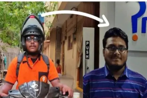 food delivery boy turned software engineer success story went viral on social media | प्रेरणादायी! फूड डिलिव्हरी बॉय झाला सॉफ्टवेअर इंजिनीअर; तुफान व्हायरल होतेय सक्सेस स्टोरी food delivery boy turned software engineer success story went viral on social media | प्रेरणादायी! फूड डिलिव्हरी बॉय झाला सॉफ्टवेअर इंजिनीअर; तुफान व्हायरल होतेय सक्सेस स्टोरी