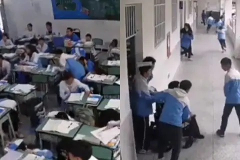 viral students save life of wheelchair bound kid during earthquake amazing video | ही दोस्ती तुटायची नाय! शाळेत भूकंप येताच जीव धोक्यात घालून अपंग मित्राला वाचवायला गेले विद्यार्थी