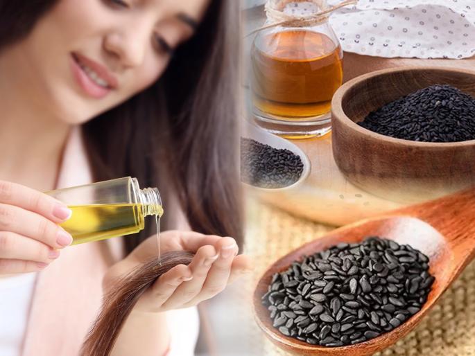 Dry scalp, itching and dandruff? Use black sesame oil for reducing dandruff, also effective for hair fall | ड्राय स्काल्प, डोक्यात प्रचंड कोंडा? काळ्या तिळाचा 'असा' वापर केलाय का? केसांच्या समस्यांवर हमखास उपाय 