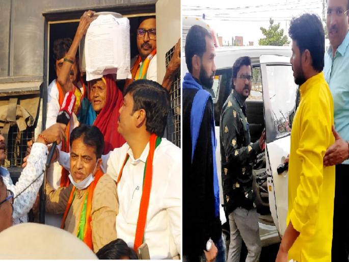 BJP, Ambedkar activists in police custody before giving statement to CM Udhhav Thakarey | मुख्यमंत्र्यांना निवेदन देण्यापूर्वी भाजप, आंबेडकरी कार्यकर्ते पोलिसांच्या ताब्यात BJP, Ambedkar activists in police custody before giving statement to CM Udhhav Thakarey | मुख्यमंत्र्यांना निवेदन देण्यापूर्वी भाजप, आंबेडकरी कार्यकर्ते पोलिसांच्या ताब्यात