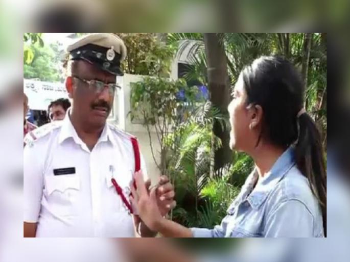 karnataka bjp mlas daughter misbehaves with traffic cops after signal jump | "कार थांबवू नका, ही आमदाराची गाडी आहे"; भाजपा नेत्याच्या मुलीची पोलिसांवर दादागिरी अन्... karnataka bjp mlas daughter misbehaves with traffic cops after signal jump | "कार थांबवू नका, ही आमदाराची गाडी आहे"; भाजपा नेत्याच्या मुलीची पोलिसांवर दादागिरी अन्...