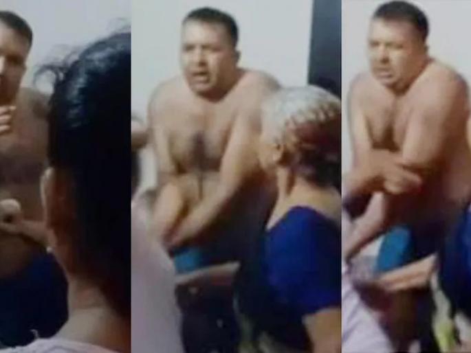 In a closed room, the police caught him having a romance with another woman, his wife bitten him ... | बंद खोलीत पोलिसाला दुसऱ्या महिलेशी रोमान्स करताना पकडले, पत्नीने धू धू धुतले... In a closed room, the police caught him having a romance with another woman, his wife bitten him ... | बंद खोलीत पोलिसाला दुसऱ्या महिलेशी रोमान्स करताना पकडले, पत्नीने धू धू धुतले...