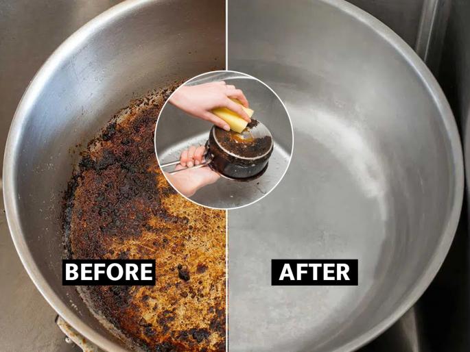 How to clean burnt utensils? 6 Remedies to clean burnt stains on utensils | जळकट, काळपट भांडी स्वच्छ करण्याचे 6 सोपे उपाय, भांडी होतील स्वच्छ- चकाचक 