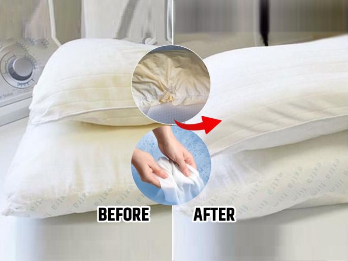 Home Cleaning Tips : How to wash pillows without washing | Home Cleaning Tips : उशांचे मळलेले कव्हर न धुताच २ मिनिटात स्वच्छ होतील; पाहा मस्त ट्रिक