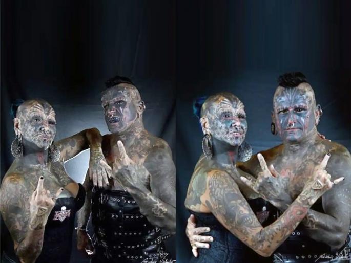 Couple from Argentina sets world record, just by making body modifications | छंदासाठी कायपण ! टॅटूमय जोडप्याची जगभरात चर्चा, बॉडी मॉडिफिकेशन करून रचला विश्वविक्रम