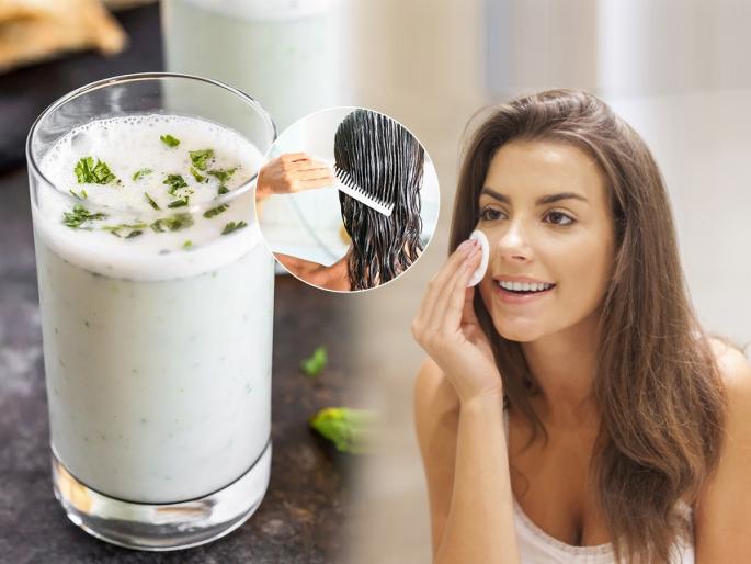 From facial softening to hair care; These are the amazing benefits of buttermilk | ताकाचे भन्नाट फायदे, चेहऱ्याची त्वचा होईल मऊमुलायम-सतेज आणि केसही होतील काळेभोर, करुन पाहा..