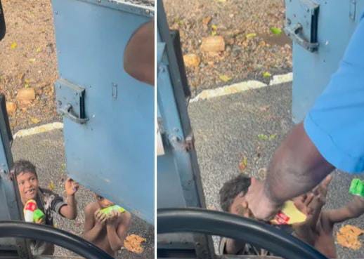 bus driver distributes snacks to street children in kerala their smiles will make your day viral video | हृदयस्पर्शी! रस्त्यावर फिरणाऱ्या बेघर मुलांना बस चालकाने दिला 'खाऊ'; मुलांचं गोड हास्य जिंकेल मन bus driver distributes snacks to street children in kerala their smiles will make your day viral video | हृदयस्पर्शी! रस्त्यावर फिरणाऱ्या बेघर मुलांना बस चालकाने दिला 'खाऊ'; मुलांचं गोड हास्य जिंकेल मन