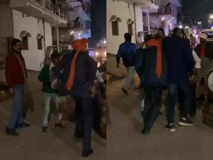 groom friend died in barat while dancing did not wake up after falling on ground watch video | हृदयद्रावक! लग्न सोहळ्यात विपरित घडलं, नाचताना मृत्यूने गाठलं अन्...; कॅमेऱ्यात कैद झाला 'मृत्यू' groom friend died in barat while dancing did not wake up after falling on ground watch video | हृदयद्रावक! लग्न सोहळ्यात विपरित घडलं, नाचताना मृत्यूने गाठलं अन्...; कॅमेऱ्यात कैद झाला 'मृत्यू'