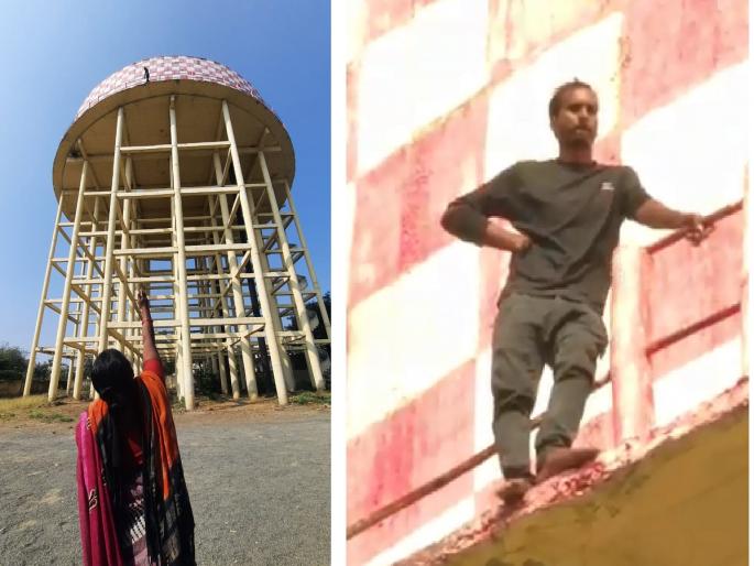 My wish is to bring home a wife and childrens; Sholay style agitation of young man on water tank | Video:'एकच इच्छा बायको,मुलांना घरी आणा'; तरुणाचे जलकुंभावर शोले स्टाईल आंदोलन My wish is to bring home a wife and childrens; Sholay style agitation of young man on water tank | Video:'एकच इच्छा बायको,मुलांना घरी आणा'; तरुणाचे जलकुंभावर शोले स्टाईल आंदोलन