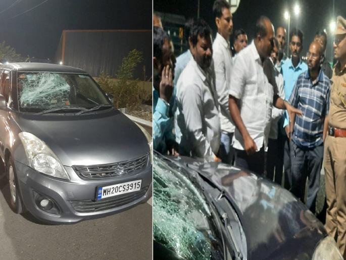 A merchant was robbed while carrying Hawala worth Rs. 27 lakhs in Aurangabad | बाईक आडवी लावली, कार फोडली; हवालाचे २७ लाख रुपये घेऊन जाताना व्यापाऱ्यास लुटले A merchant was robbed while carrying Hawala worth Rs. 27 lakhs in Aurangabad | बाईक आडवी लावली, कार फोडली; हवालाचे २७ लाख रुपये घेऊन जाताना व्यापाऱ्यास लुटले