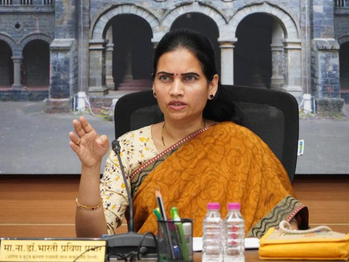 Estimate village wise onion production in Nashik district says Bharti Pawar | नाशिक जिल्ह्यातील कांदा उत्पादनाचा गावनिहाय अंदाज बांधा - भारती पवार Estimate village wise onion production in Nashik district says Bharti Pawar | नाशिक जिल्ह्यातील कांदा उत्पादनाचा गावनिहाय अंदाज बांधा - भारती पवार