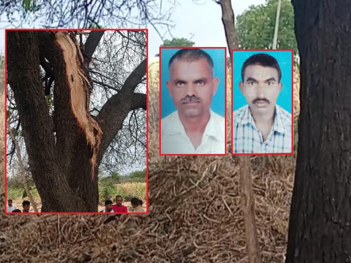 In the rain, acacia leaves become fatal; Farmer, Salgadi died on the spot due to lightning strike | पावसात बाभळीचा आडोसा ठरला जीवघेणा; वीज कोसळून शेतमालक, सालगड्याचा जागीच मृत्यू In the rain, acacia leaves become fatal; Farmer, Salgadi died on the spot due to lightning strike | पावसात बाभळीचा आडोसा ठरला जीवघेणा; वीज कोसळून शेतमालक, सालगड्याचा जागीच मृत्यू